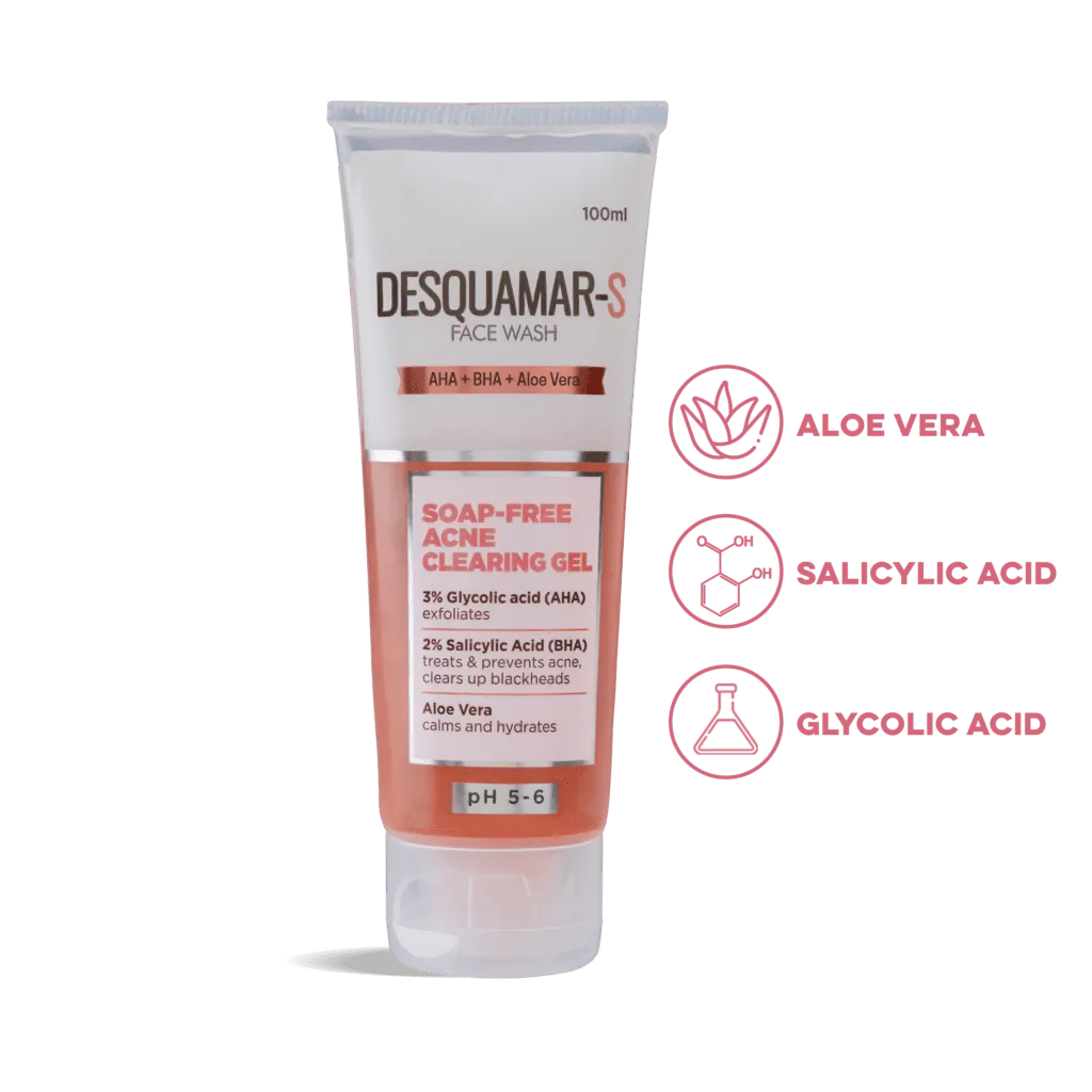 Desquamar‑S® Face Wash – Soap‑Free Acne Cleanser Gel (100 ml) 